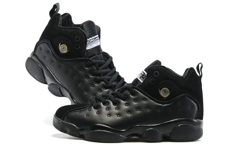 2016 Air Jordan Team 2 GS All Black Shoes
